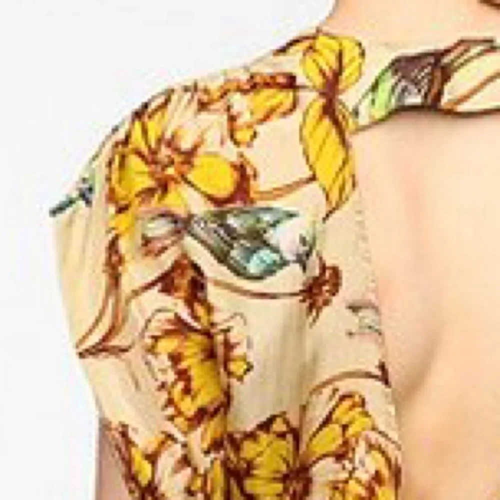 SILK✨Smith Cutout Back Tropical Romper